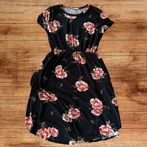 Floral Black Dress